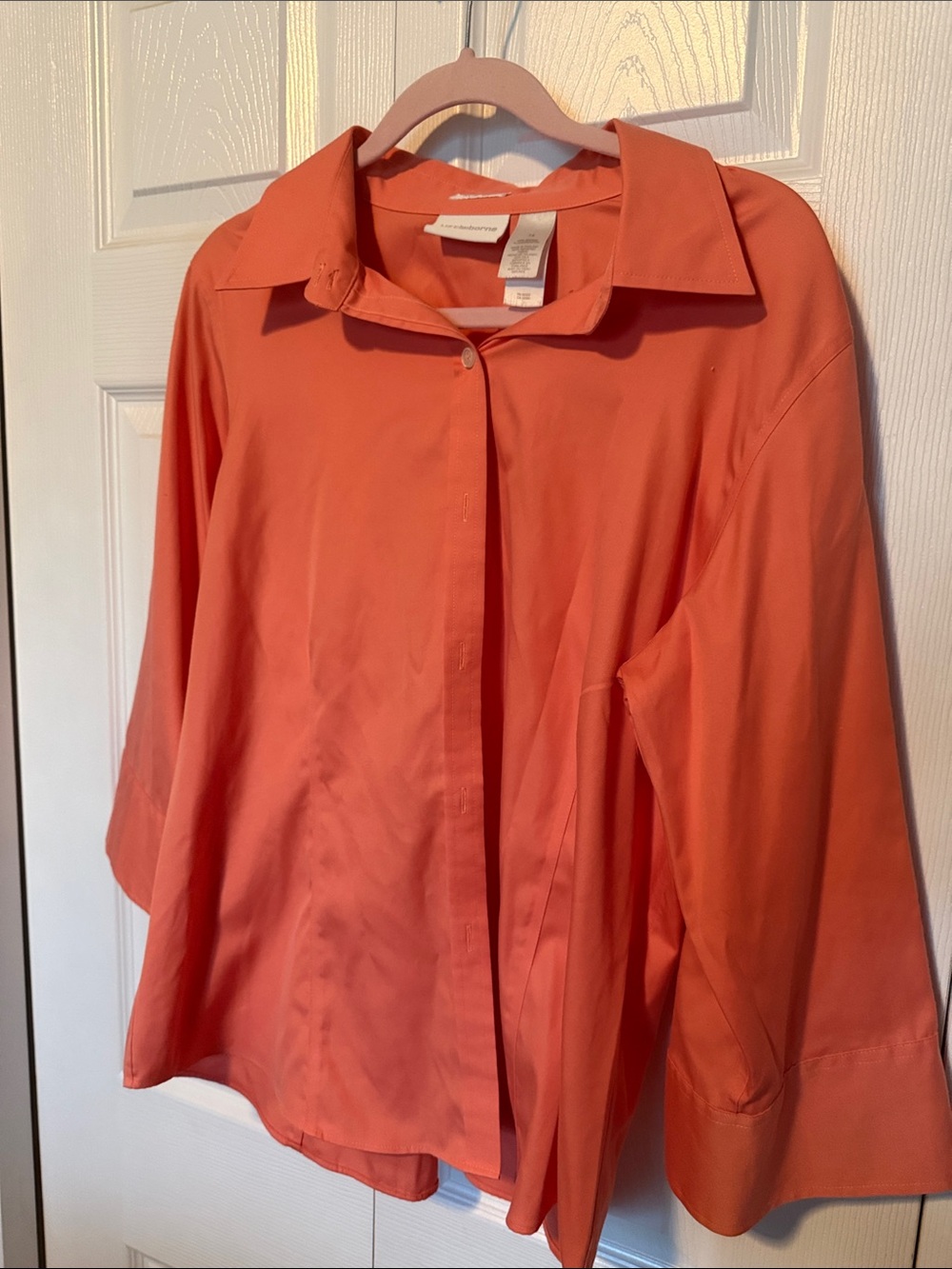 Liz Claiborne Coral Button-Down Shirt